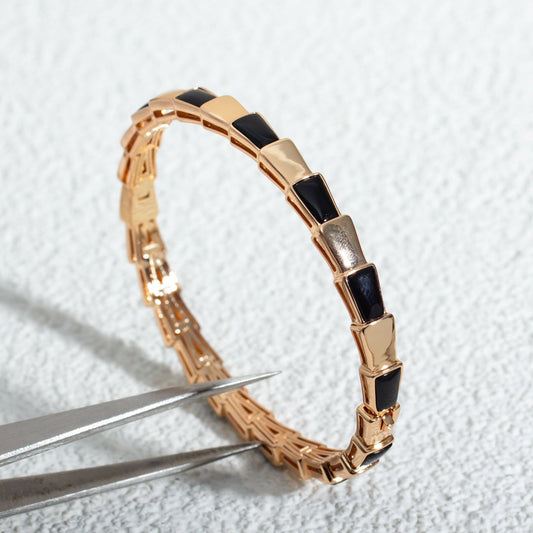 [CharmAmor]SERPENTI BRACELET PINK GOLD ONYX