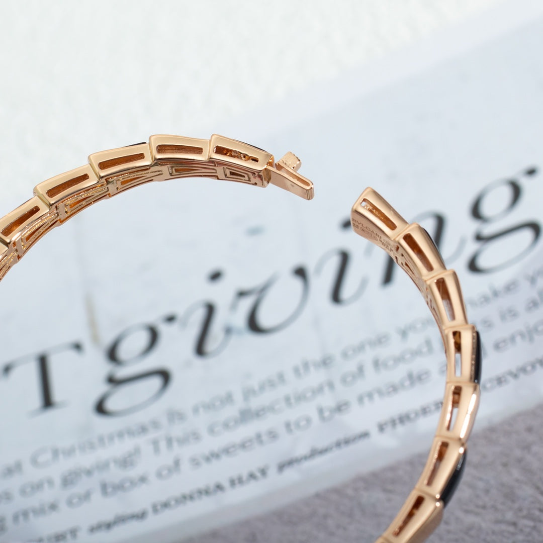 [CharmAmor]SERPENTI BRACELET PINK GOLD ONYX
