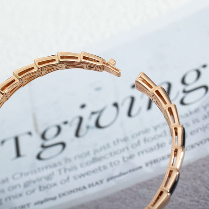 [CharmAmor]SERPENTI BRACELET PINK GOLD ONYX