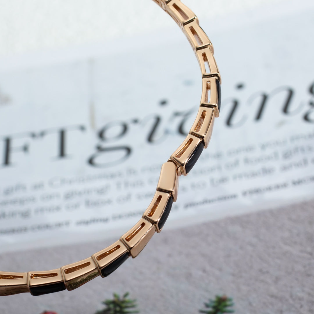 [CharmAmor]SERPENTI BRACELET PINK GOLD ONYX