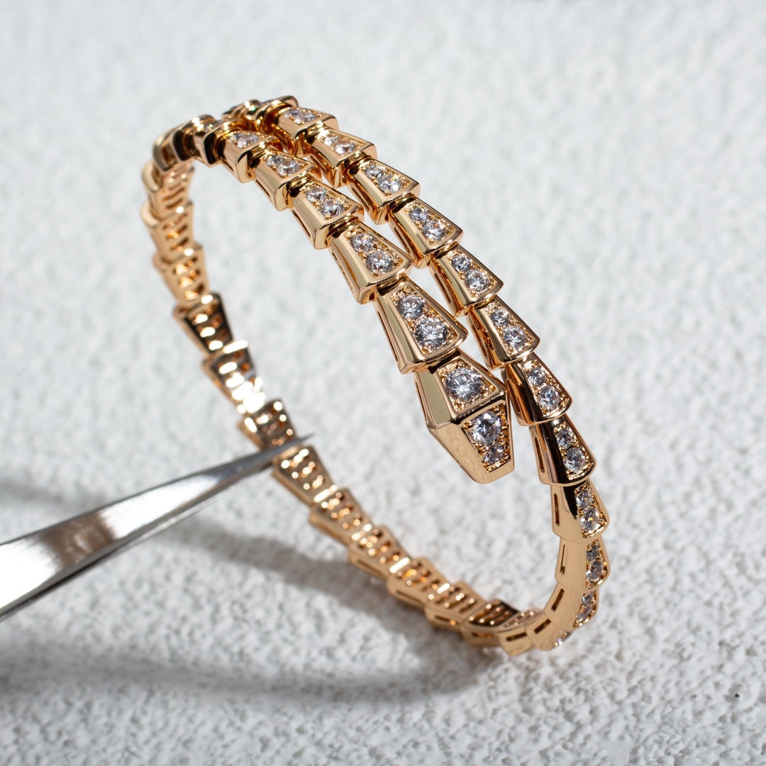 [CharmAmor]SERPENTI BRACELET 6.8MM PINK GOLD DIAMOND