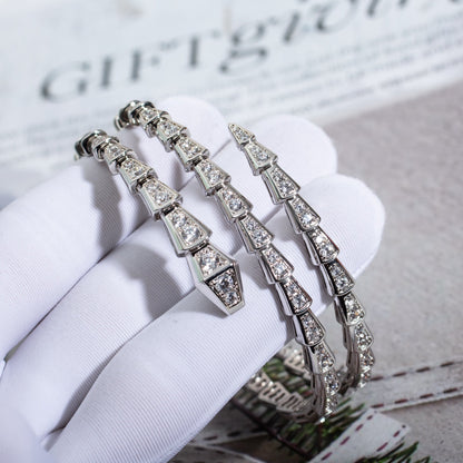 [CharmAmor]SERPENTI BRACELET SILVER DIAMOND DOUBLE ROW