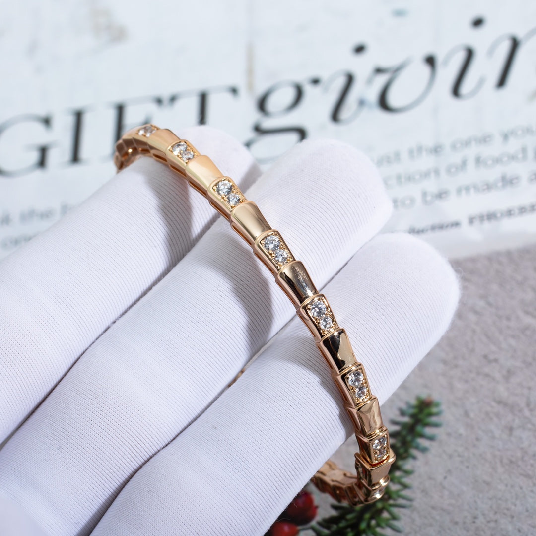 [CharmAmor]SERPENTI SMALL BRACELET PINK GOLD DIAMOND
