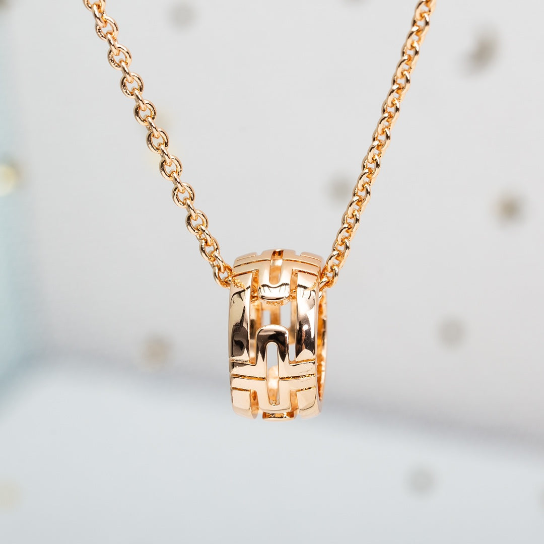 [CharmAmor]PARENTESI NECKLACE PINK GOLD