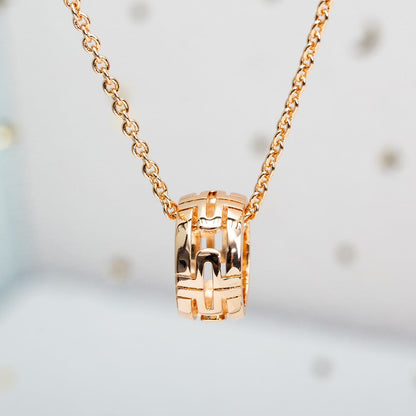 [CharmAmor]PARENTESI NECKLACE PINK GOLD