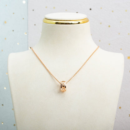 [CharmAmor]PARENTESI NECKLACE PINK GOLD