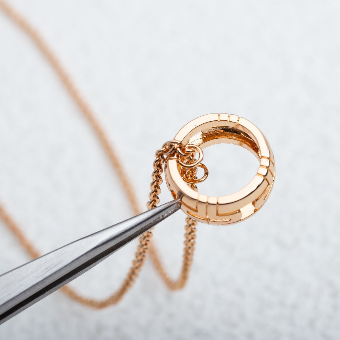 [CharmAmor]PARENTESI NECKLACE PINK GOLD