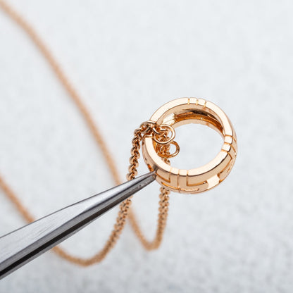 [CharmAmor]PARENTESI NECKLACE PINK GOLD