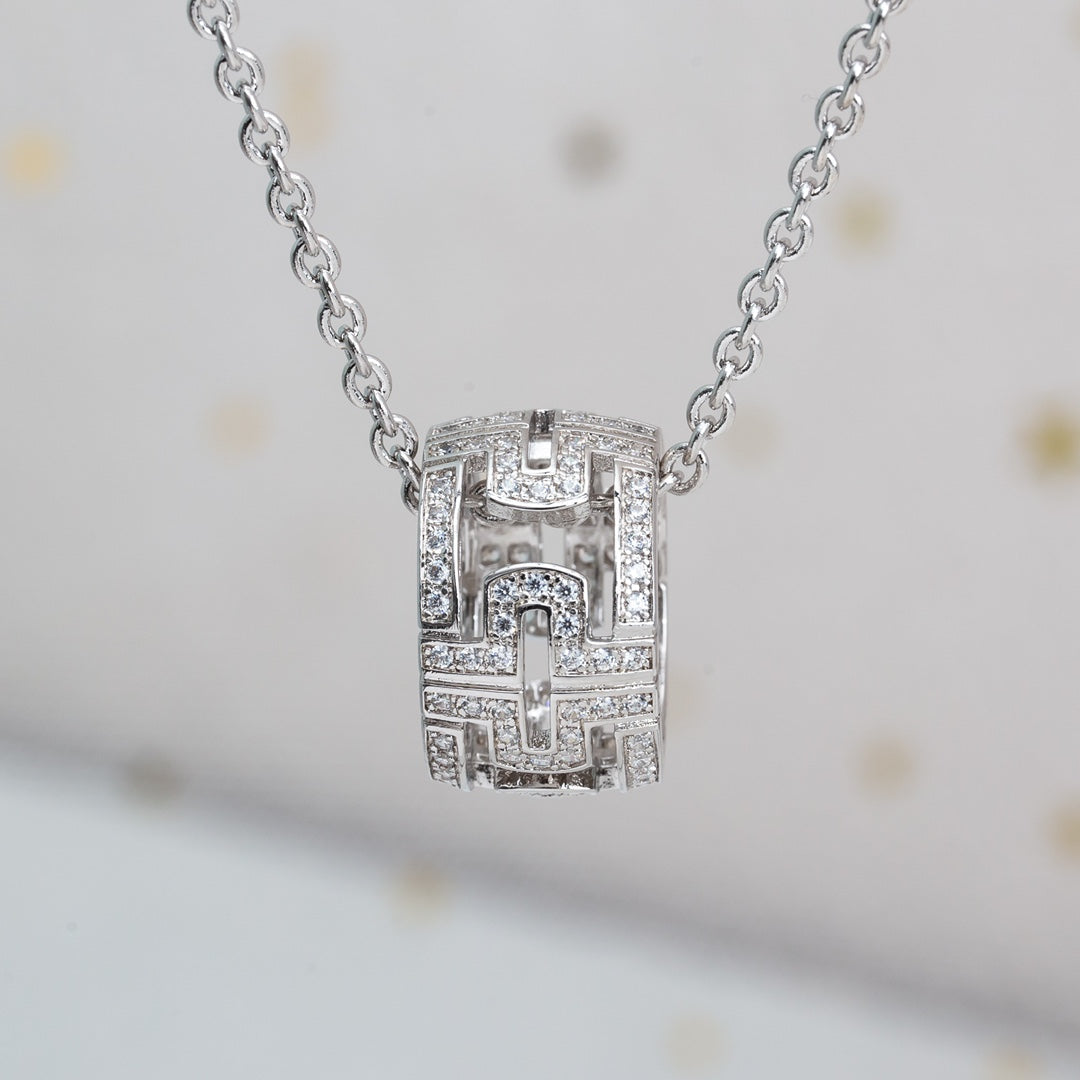 [CharmAmor]PARENTESI NECKLACE SILVER DIAMOND