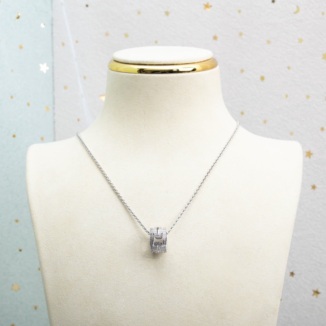 [CharmAmor]PARENTESI NECKLACE SILVER DIAMOND