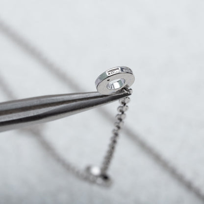 [CharmAmor]PARENTESI NECKLACE SILVER DIAMOND
