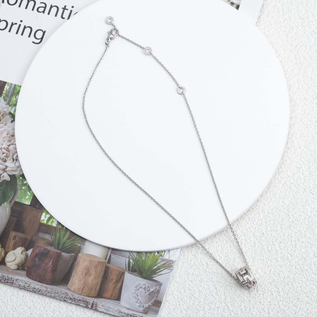 [CharmAmor]PARENTESI NECKLACE SILVER DIAMOND