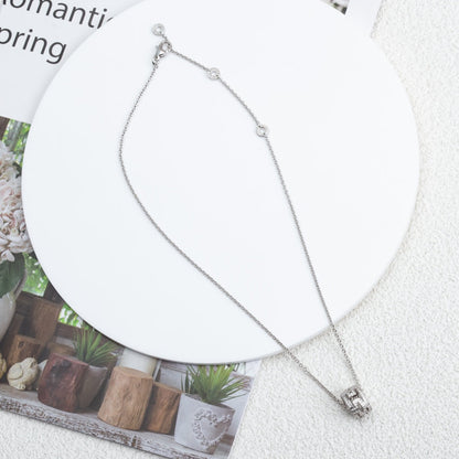 [CharmAmor]PARENTESI NECKLACE SILVER DIAMOND