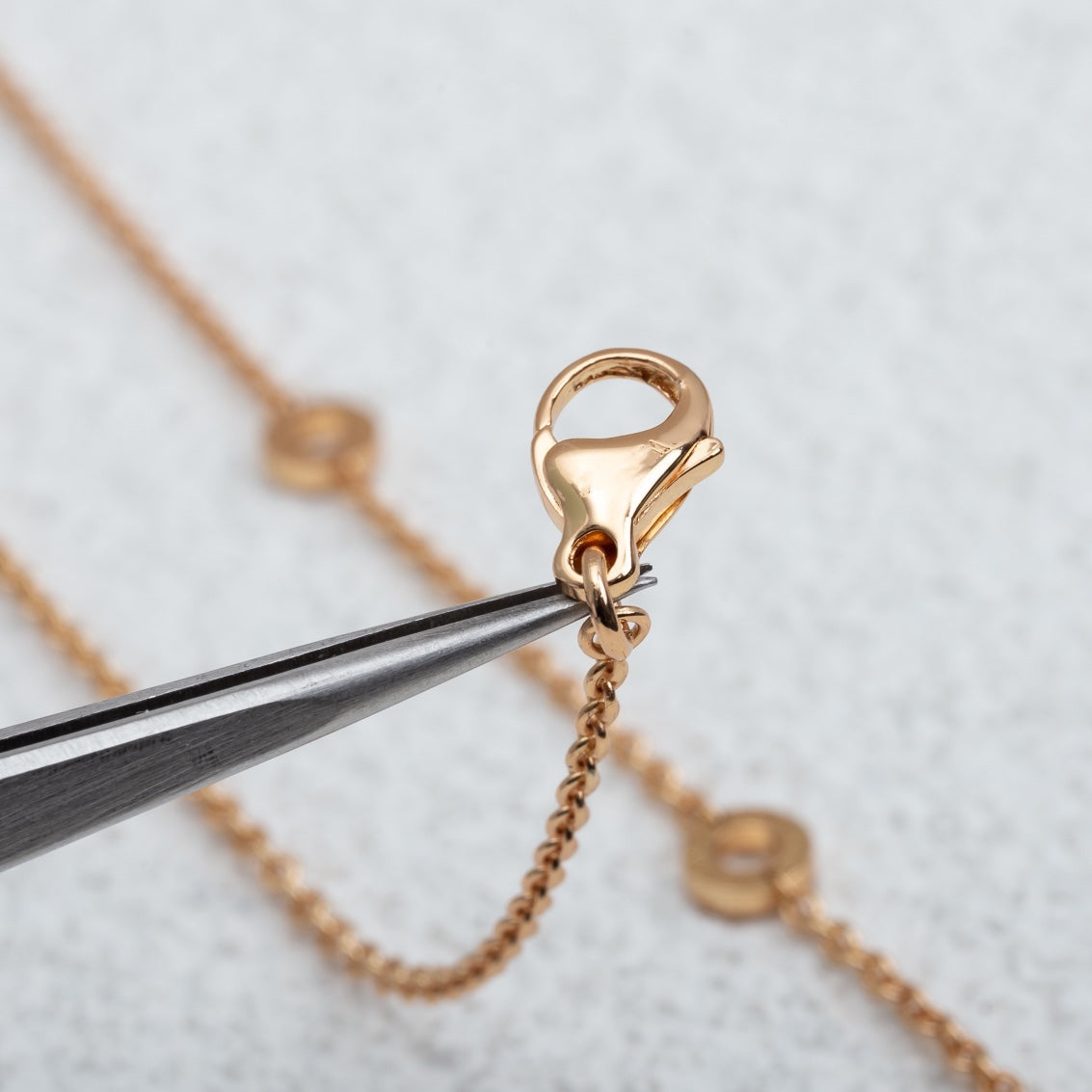 [CharmAmor]PARENTESI NECKLACE PINK GOLD DIAMOND