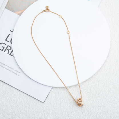 [CharmAmor]PARENTESI NECKLACE PINK GOLD DIAMOND
