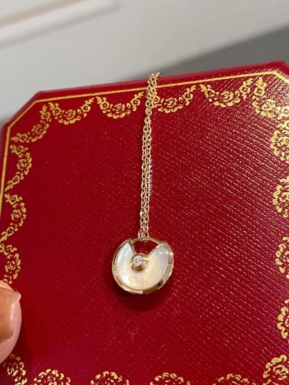 [CharmAmor]AMULETTE ROSE GOLD MOP NECKLACE