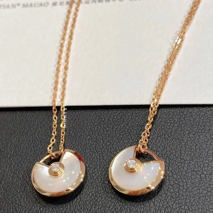 [CharmAmor]AMULETTE ROSE GOLD MOP NECKLACE