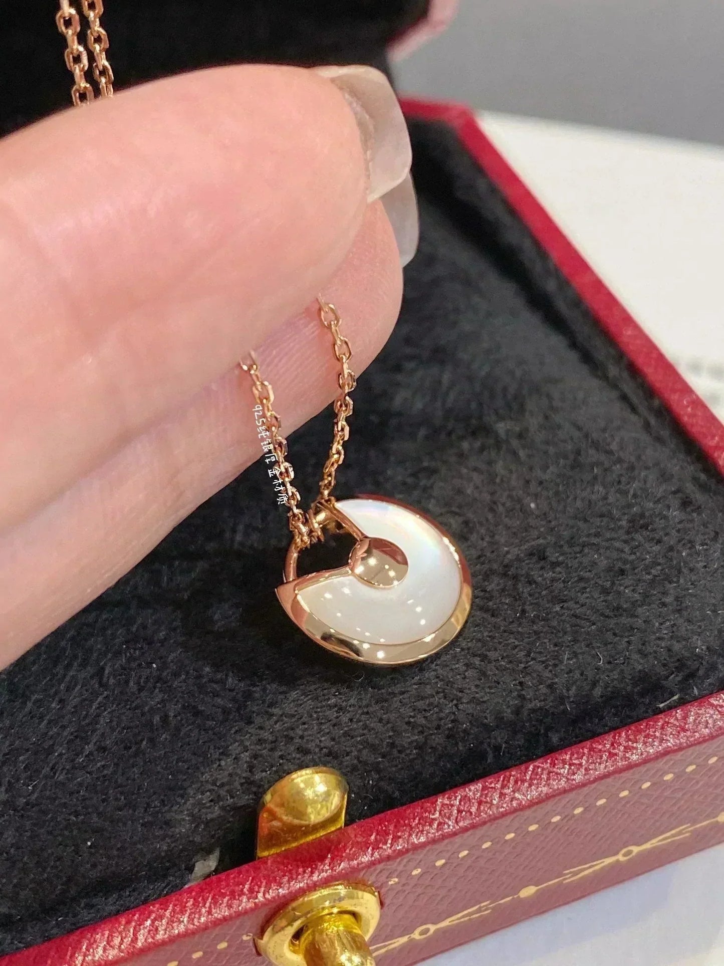 [CharmAmor]AMULETTE ROSE GOLD MOP NECKLACE