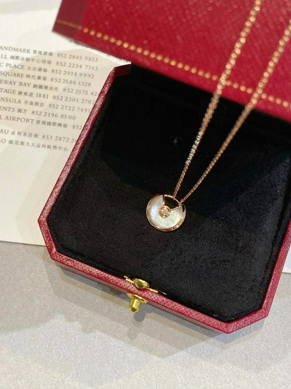 [CharmAmor]AMULETTE ROSE GOLD MOP NECKLACE