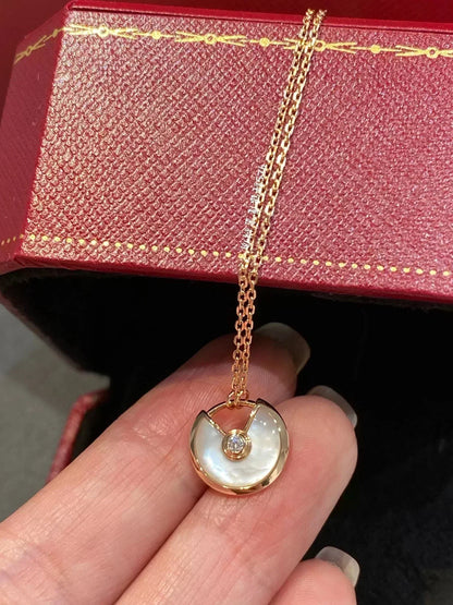 [CharmAmor]AMULETTE ROSE GOLD MOP NECKLACE