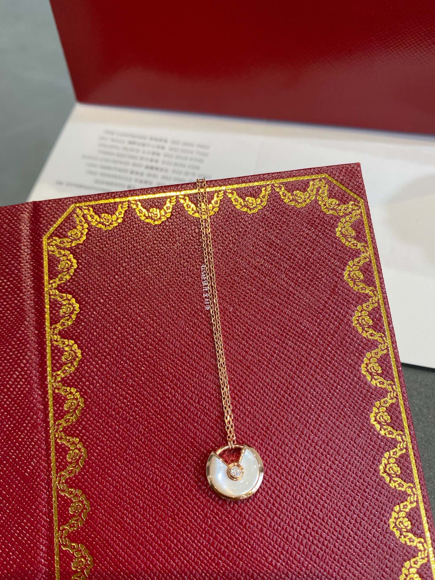 [CharmAmor]AMULETTE ROSE GOLD MOP NECKLACE