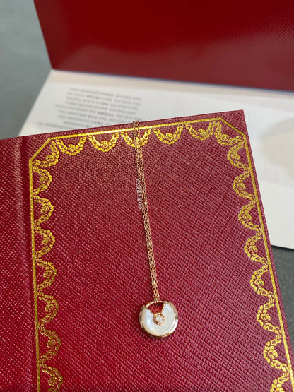 [CharmAmor]AMULETTE ROSE GOLD MOP NECKLACE