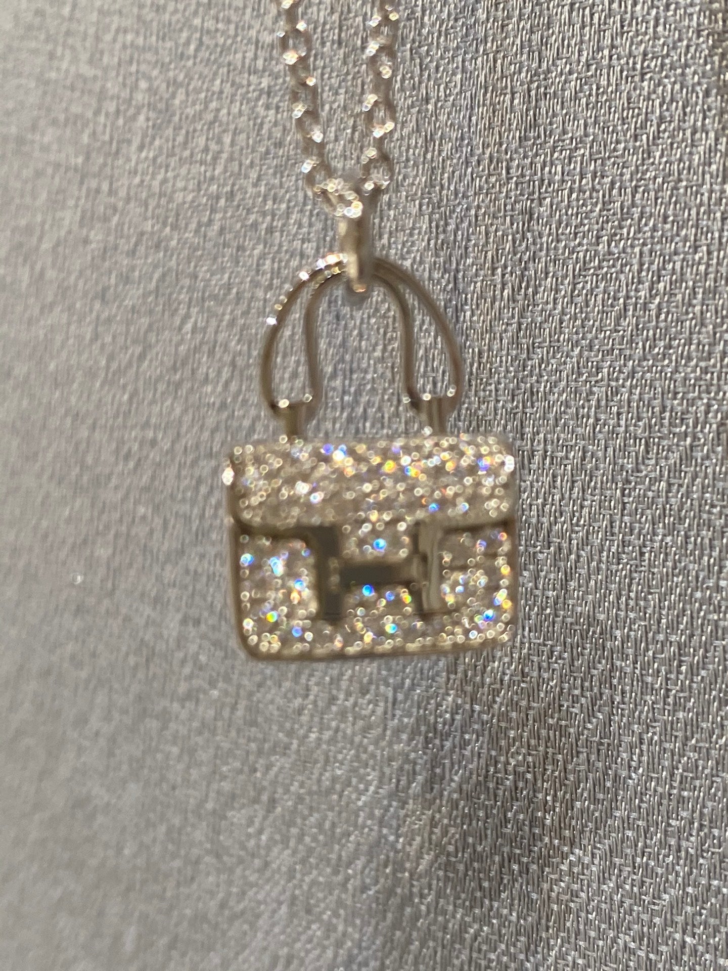 [CharmAmor]CONSTANCE PEDANT DIAMOND NECKLACE