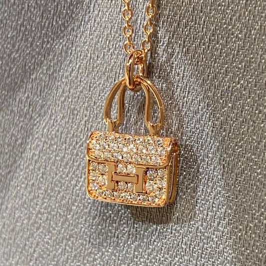 [CharmAmor]CONSTANCE PEDANT DIAMOND NECKLACE