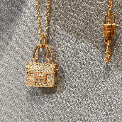 [CharmAmor]CONSTANCE PEDANT DIAMOND NECKLACE