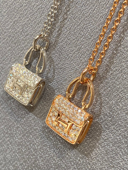 [CharmAmor]CONSTANCE PEDANT DIAMOND NECKLACE
