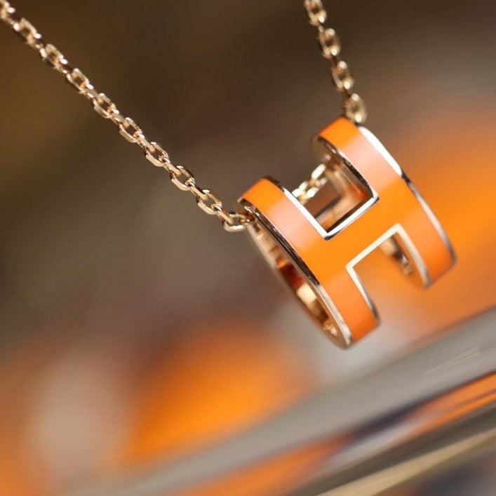 [CharmAmor]POP H PEDANT PINK GOLD