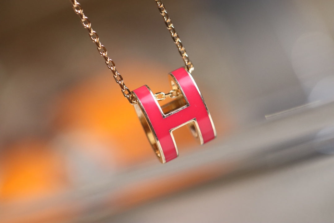 [CharmAmor]POP H PEDANT PINK GOLD
