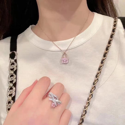 [CharmAmor]CONSTANCE PEDANT PURPLE DIAMOND NECKLACE