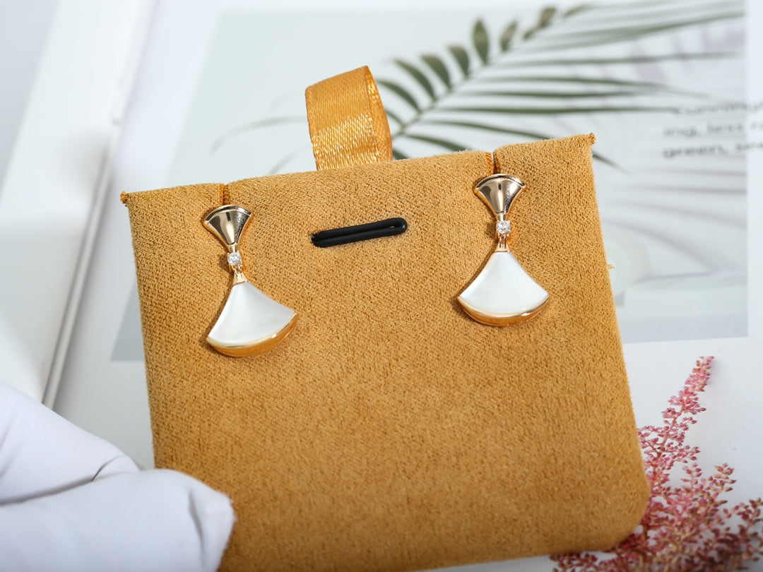 [CharmAmor]DREAM MOP PINK GOLD EARRINGS