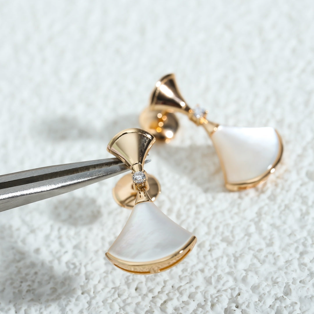 [CharmAmor]DREAM MOP PINK GOLD EARRINGS