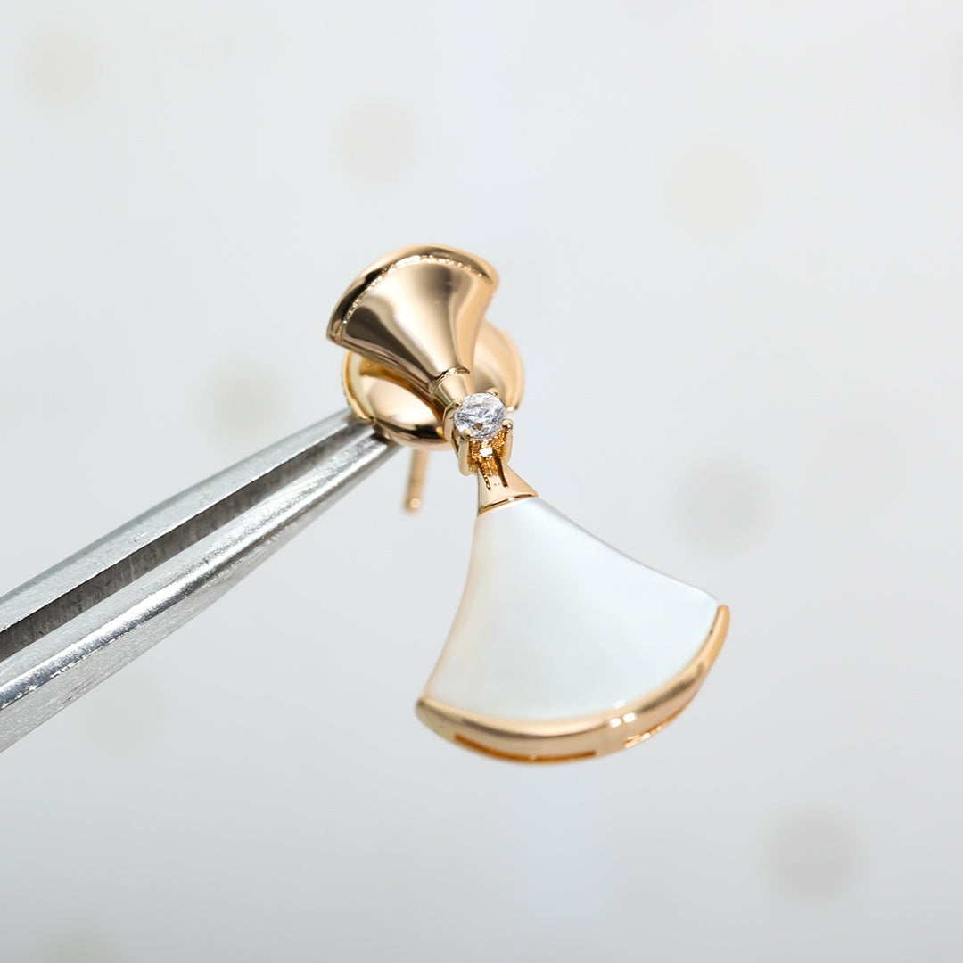 [CharmAmor]DREAM MOP PINK GOLD EARRINGS