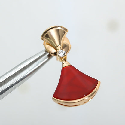 [CharmAmor]DREAM Carnelian PINK GOLD EARRINGS