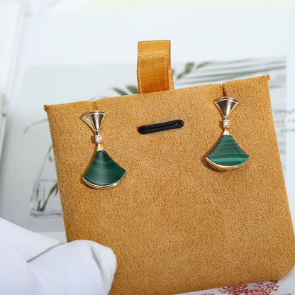 [CharmAmor]DREAM MALACHITE PINK GOLD EARRINGS