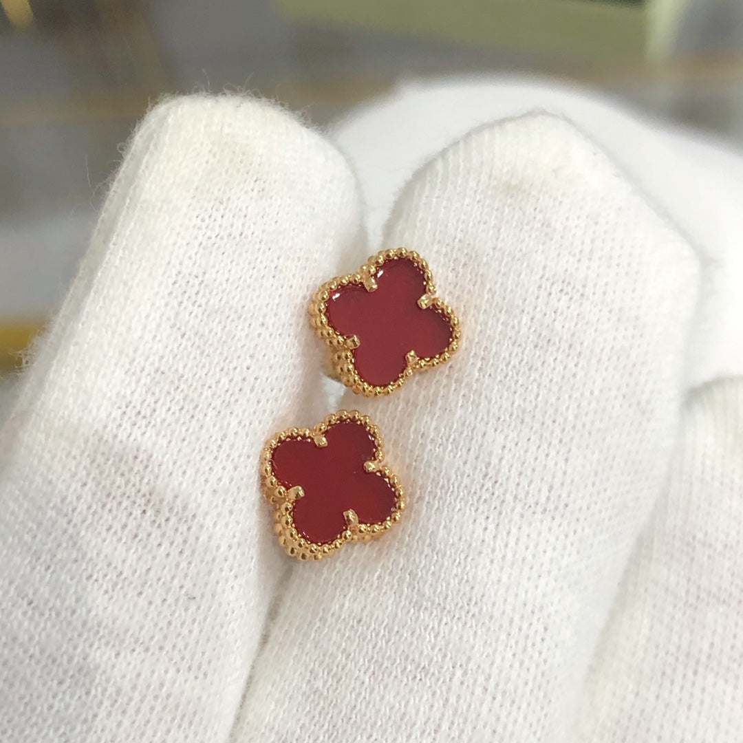 [CharmAmor]CLOVER MINI GOLD EARRINGS