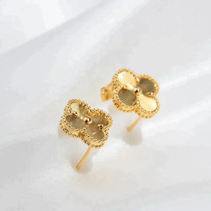 [CharmAmor]CLOVER MEDIUM 1 MOTIFS LASER EARRINGS