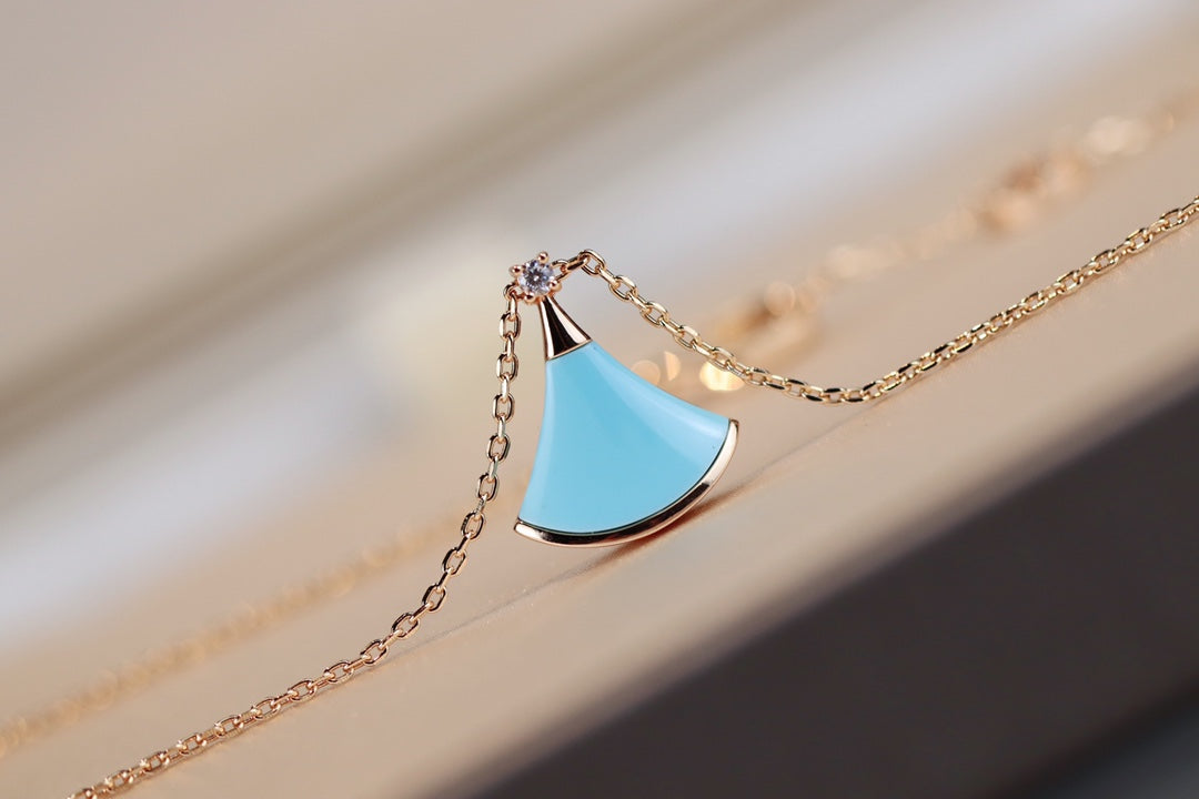 [CharmAmor]DREAM NECKLACE TURQUOISE PINK GOLD