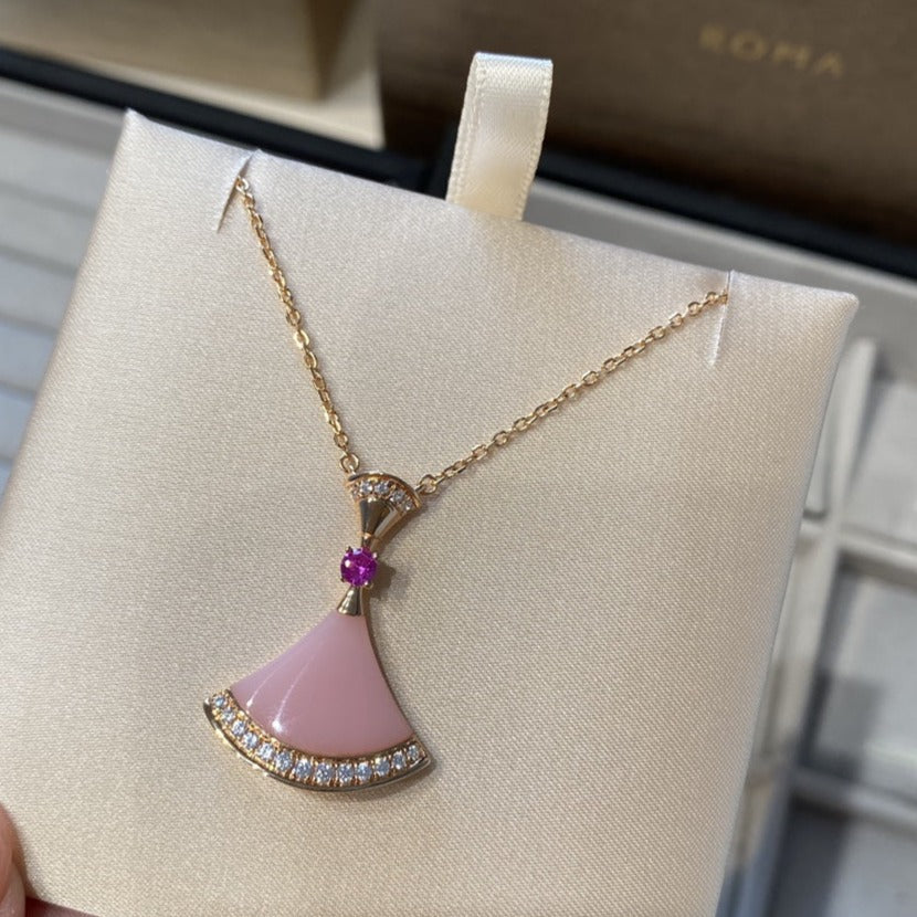 [CharmAmor]DREAM NECKLACE PINK OPAL