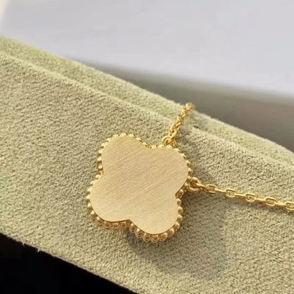 [CharmAmor]CLOVER 15MM DIAMOND TURQUOISE NECKLACE