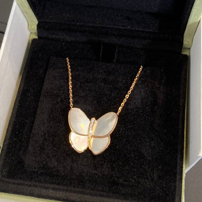 [CharmAmor]BUTTERFLY GOLD MOP DIAMOND NECKLACE