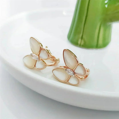 [CharmAmor]BUTTERFLY MOP DIAMOND EARRINGS