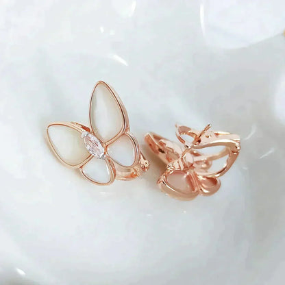 [CharmAmor]BUTTERFLY MOP DIAMOND EARRINGS