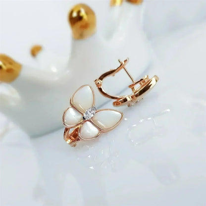 [CharmAmor]BUTTERFLY MOP DIAMOND EARRINGS