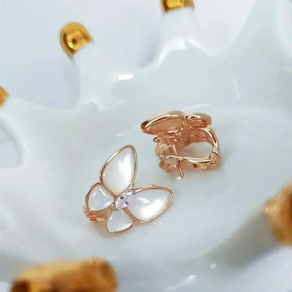 [CharmAmor]BUTTERFLY MOP DIAMOND EARRINGS