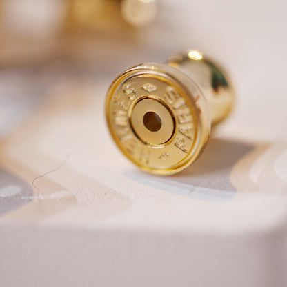 [CharmAmor]MINI POP H GOLD EARRINGS GREY