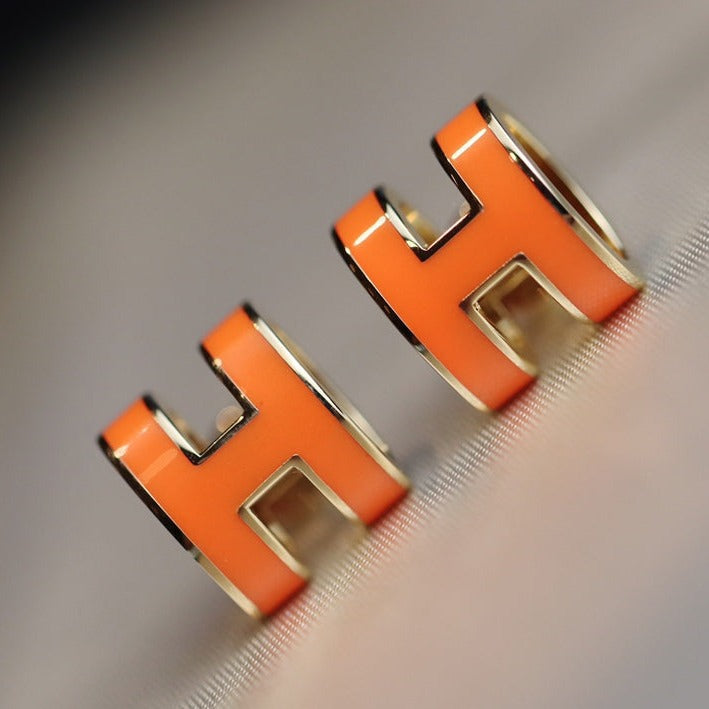 [CharmAmor]MINI POP H EARRINGS ORANGE